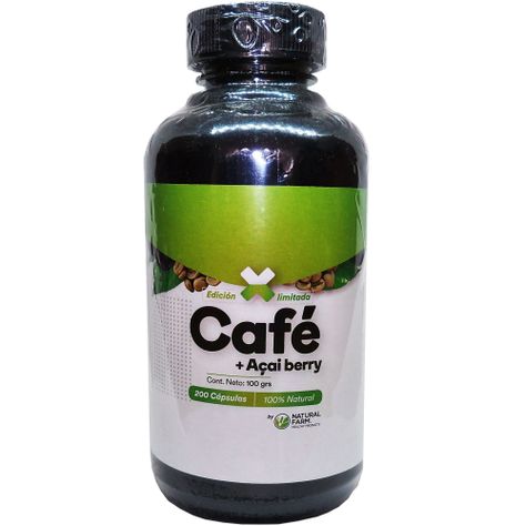 NATURAL FARM CAFE VERDE + ACAI BERRY 500 MG 200 CAPS-0