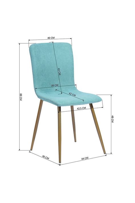 Pack 4 Sillas Comedor Sitial Gold Juliet Verde-2