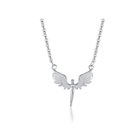 Colgante Alas Angel Plata 925 Paz Amor Chapado Oro Blanco-0