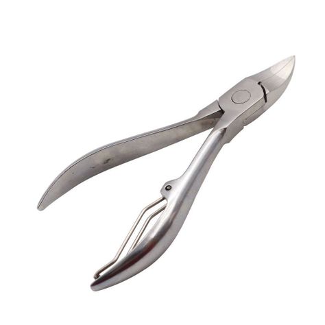 Alicate corta uñas curvo podología pies 10cm profe-2