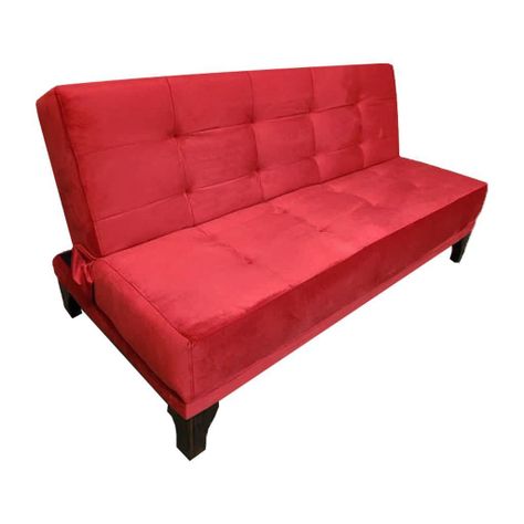 Futon Patagonia Rojo Felpa 3 Cuerpos Pmadera-0