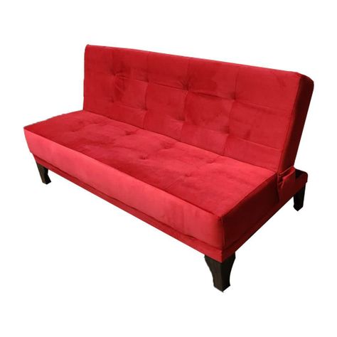 Futon Patagonia Rojo Felpa 3 Cuerpos Pmadera-2