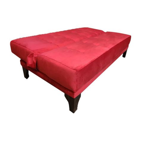 Futon Patagonia Rojo Felpa 3 Cuerpos Pmadera-1