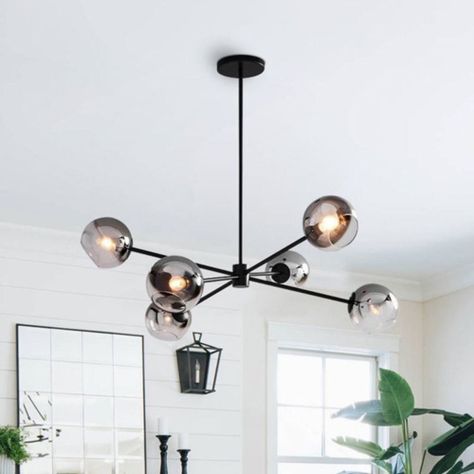 Lámpara Colgante Woknos 6 Luces Negro-2
