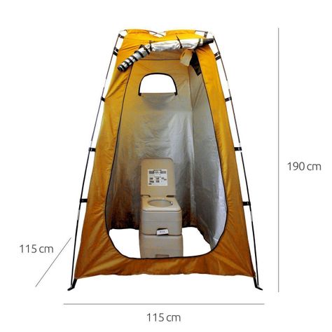 Baño Químico con Caseta y Ducha Solar 20Lt Para Camping-1