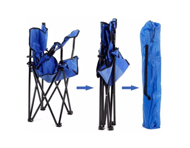 Silla Plegable De Playa Camping Pesca Picnic Con Porta Vaso-2