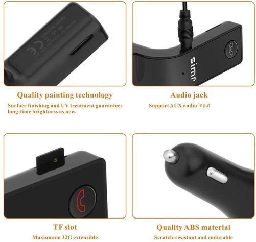 RECEPTOR TRANSMISOR FM BLUETOOTH TRANSMITE DE TU CEL AL AUTO AA22-2