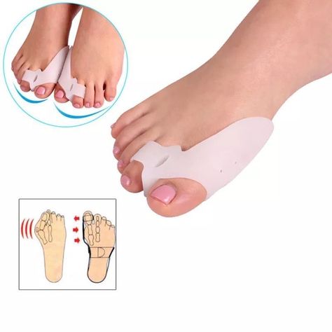 Separador Dedos De Silicona Gel Corrector de Juanetes, 1 par.-1