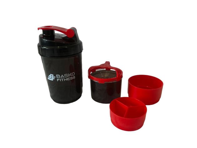 Bolso Deportivo Pack Shaker Mezclador Rojo-4