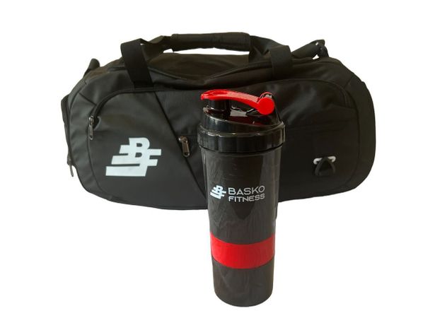 Bolso Deportivo Pack Shaker Mezclador Rojo-1