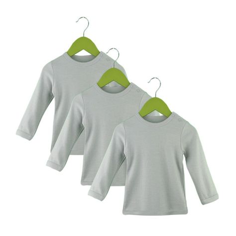 Set de Tres Camisetas Lisas Gris Pumucki-0