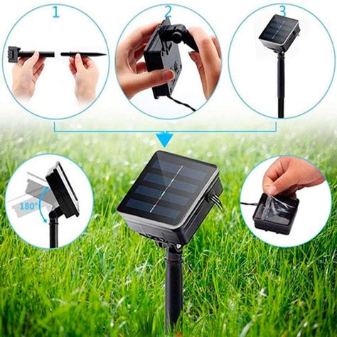 Guirnalda de Luces Led Solar 10 Mts Tipo Hada Luz Cálida-2
