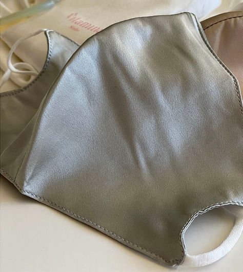 MASCARILLA GRIS CLARO 100% SEDA -0