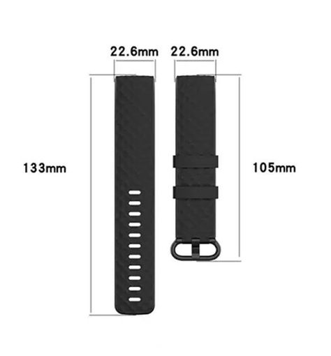 Correa Silicona Compatible Fitbit Charge 3 & 4 / 22,6mm Blanco-1