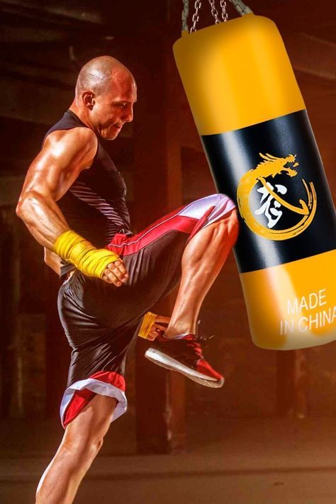 Saco Boxeo Punching Ball 120 cm Amarillo-5