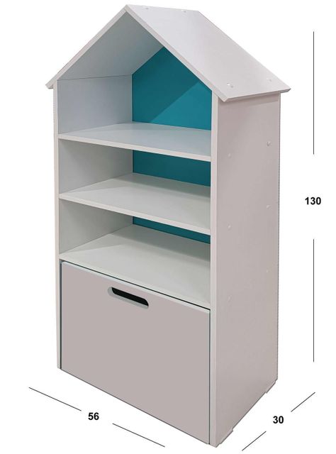 Juguetero Repisa Casa Infantil Calipso Gris Montessori-3