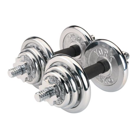 Mancuernas Cromadas York Maletín Set 20 KG-3