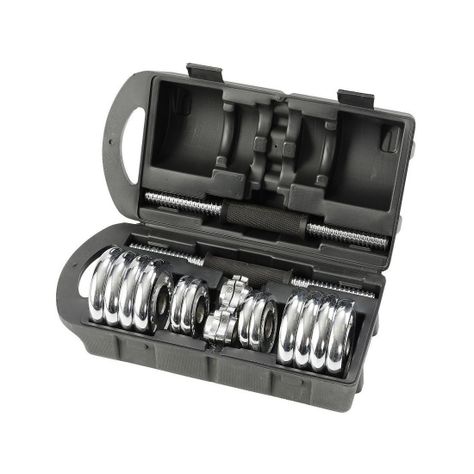 Mancuernas Cromadas York Maletín Set 20 KG-1