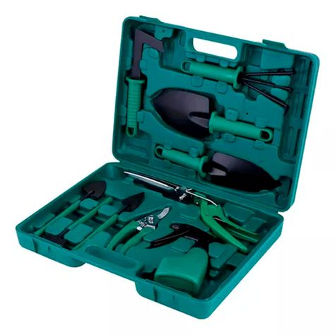 Kit Herramientas Jardinería Acero Rastrillo Tijera-0