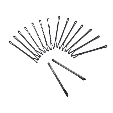 Set 16 pinches negros metálicos 3mm-0