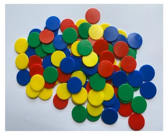 Fichas de 100 Piezas de Color Sólido-0