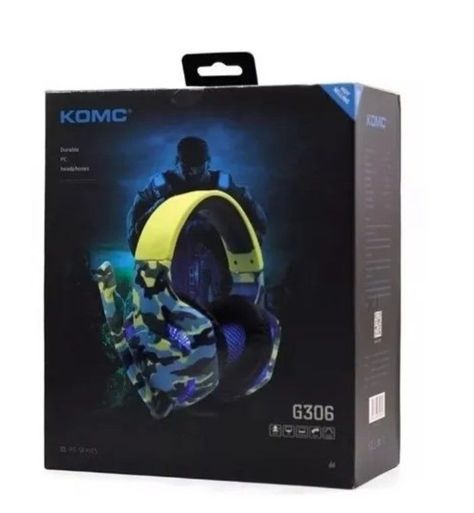 Audifonos Gamer KOMC Led Militar-1