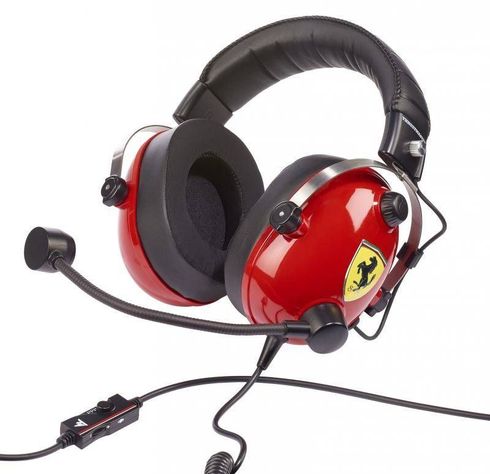 Audífonos Gamer Thrustmaster T.Racing Scuderia Ferrari Edition, Audio DTS y Micrófono Unidireccional-1