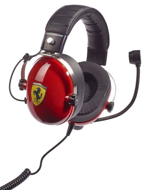 Audífonos Gamer Thrustmaster T.Racing Scuderia Ferrari Edition, Audio DTS y Micrófono Unidireccional-0