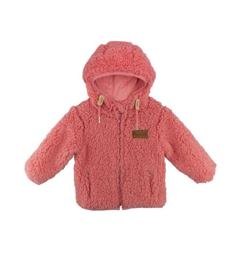 Chaqueta Extra Suave Rosada para Bebé Pumucki-0