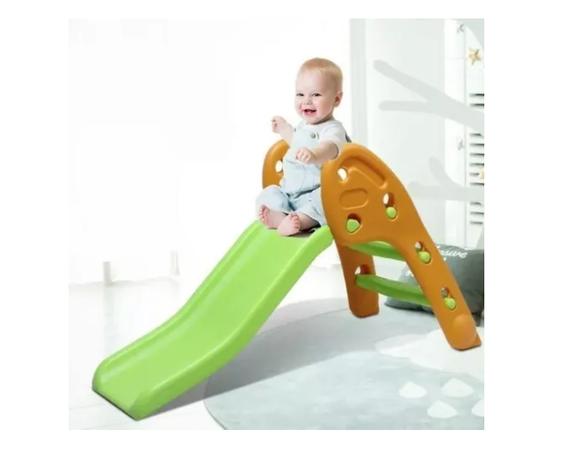 Resbalín Plastico Tobogán Plegable Niños Juego Infantil Verde-2