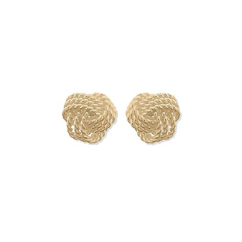 Aros Aritos Nudo Plata 925 Baño De Oro - Mabelita-0