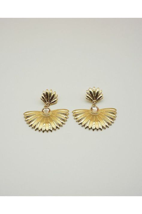 Aros Largos Dorados Girasol ID-0