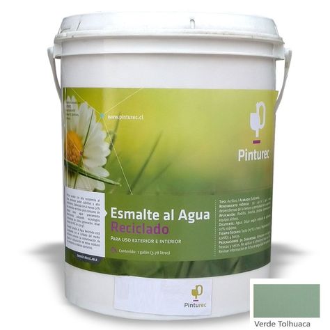 Esmalte al Agua Pinturec Satinado Verde Tolhuaca 1G-0