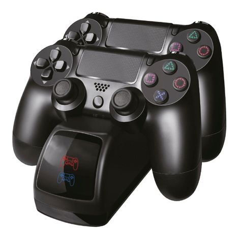 Soporte Cargador Doble de Controles PS4 USB Dblue-0