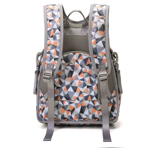 Mochila para pañales 360 apertura completa naranja-1
