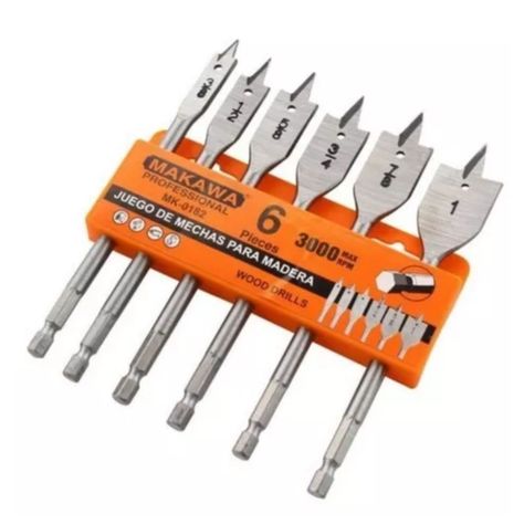 Set De Mechas Paletas 6pcs Broca Tipo Pala-0
