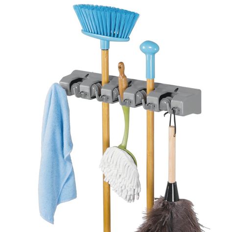 Soporte Organizador de Pared Para Escobas y Utensilios Varios-5