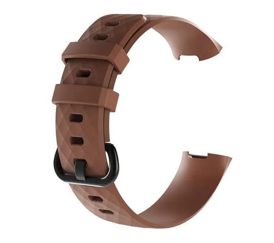 Correa Silicona Compatible Fitbit Charge 3 & 4 / 22,6mm Marrón -0