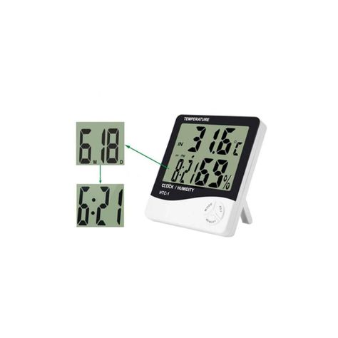 Reloj Digital Medidor de Temperatura y Humedad Dblue-1