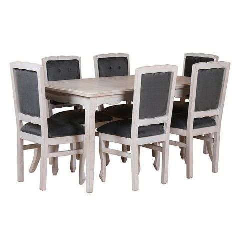 Comedor Normando 90x160 respaldo Tapizado Gris-0