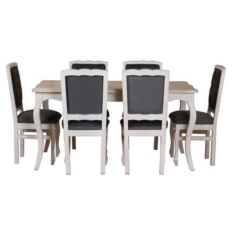 Comedor Normando 90x160 respaldo Tapizado Gris-1