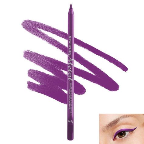 Lapiz Delineador De Ojos Crayon Metalizado Purpura-1