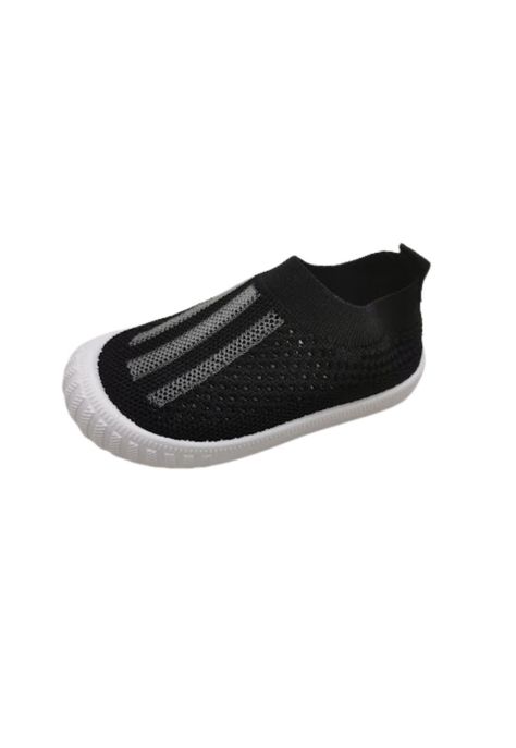 Zapatilla Deportiva Negro Sin Cordones Niño-0