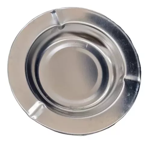 Cenicero Metálico Acero Inoxidable 9 Cm-1