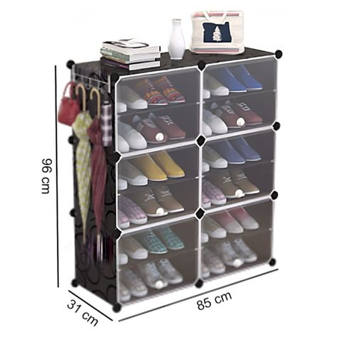 Vitrina Zapatero Con Repisas Multiuso Estante Organizador-3