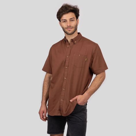 Camisa Ceril Hombre Terracota Gnomo-0