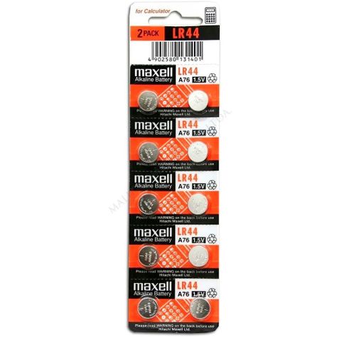 Blister 10 Pilas Maxell Lr44 A76 1.5v P/relojes, Calculadora-1