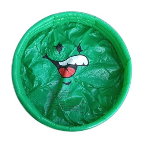 Piscina Inflable Redonda 70cm Carita Verde Para Bebes-0