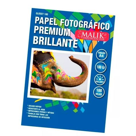 Papel Fotográfico Glossy Brillante 100 Hojas A4 180gr-0