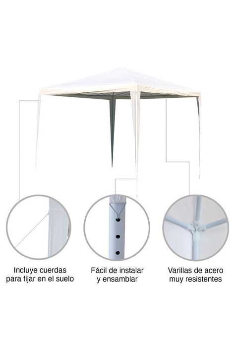 Toldo 300x300 cm Blanco-3